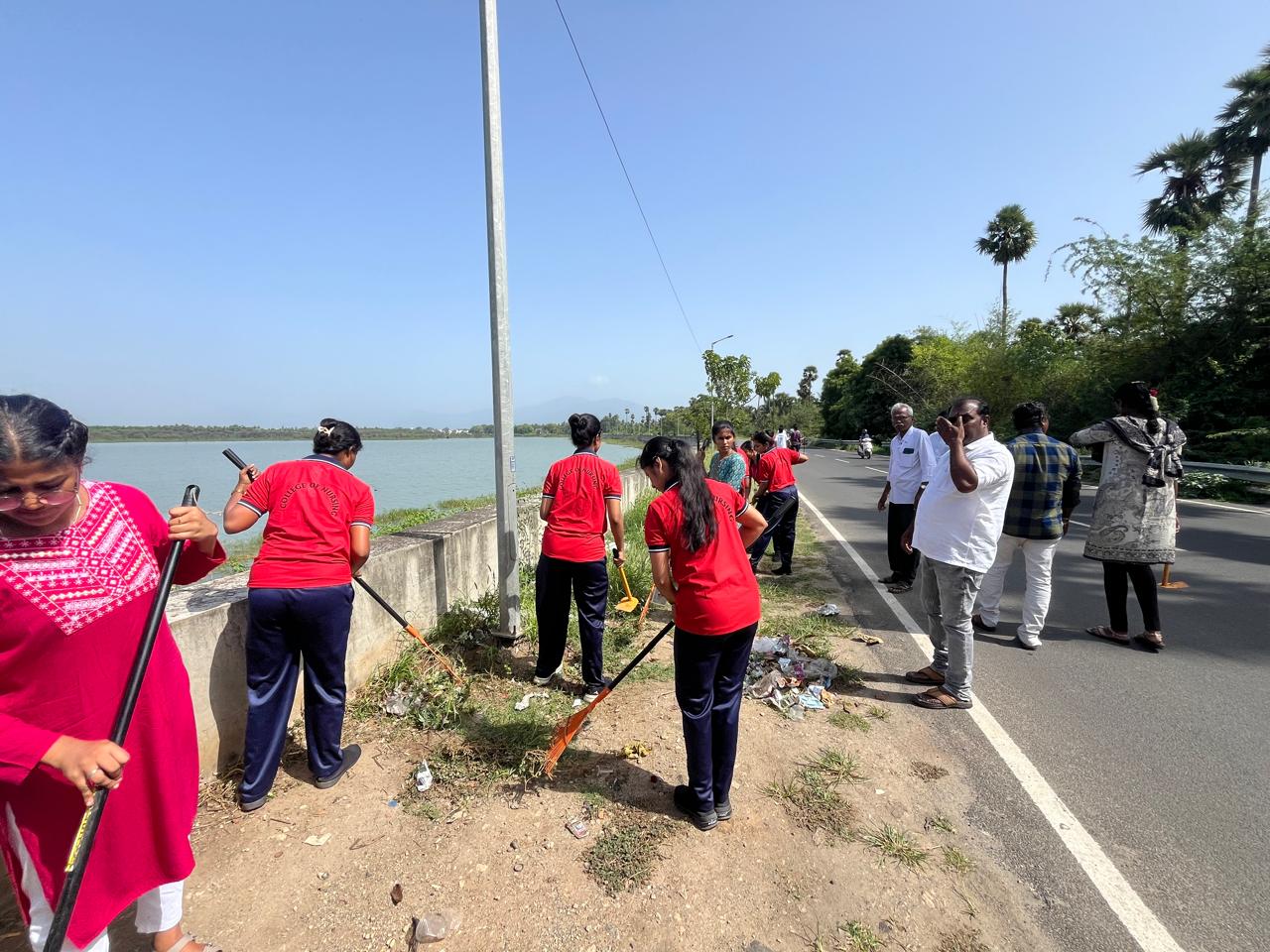 Students documenting waste and water samples